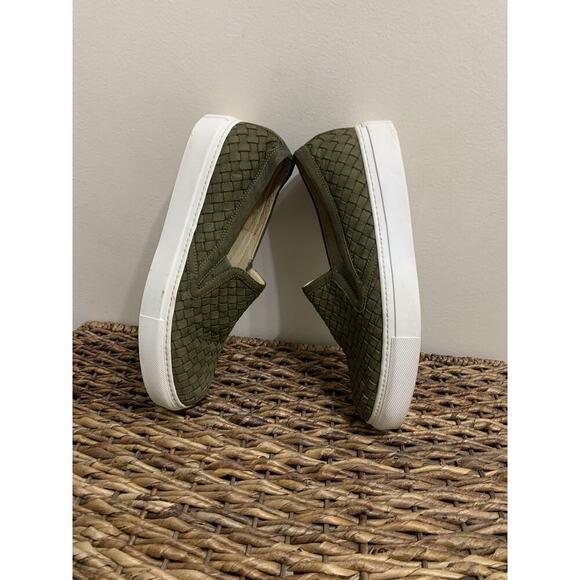 M Gemi Cerchio Woven Leather Womens Flats Size US 9Green Slip On Shoes Italy - Picture 3 of 9